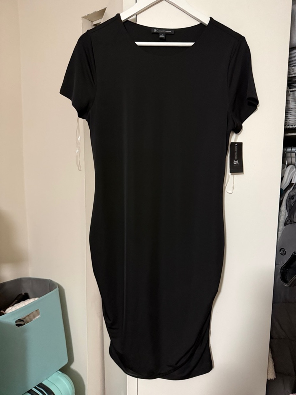 INC Black Short Sleeve dress brand new